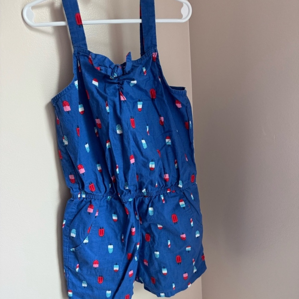 Girls 4th of July/patriotic popsicles romper